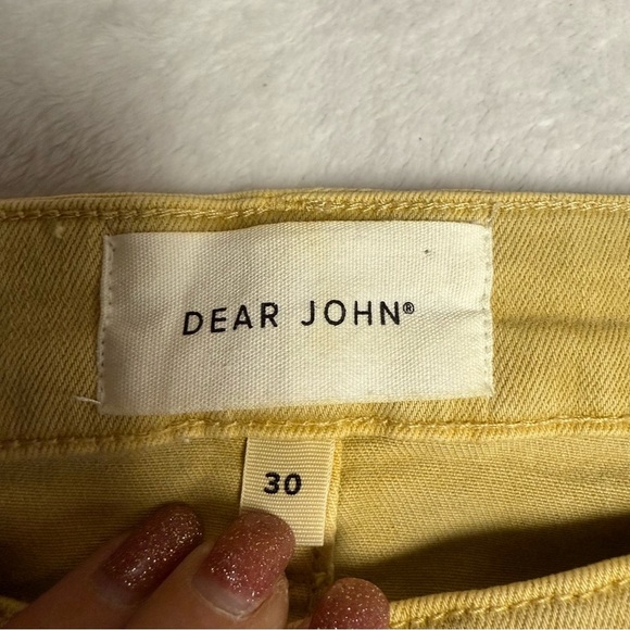Dear John size 30 Giselle skinny fit Yellow Jeans slight tye dye pattern - Picture 8 of 9